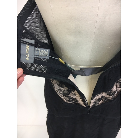 NWT Zac Posen Strapless Black Lace Corset Dress - Picture 7 of 8